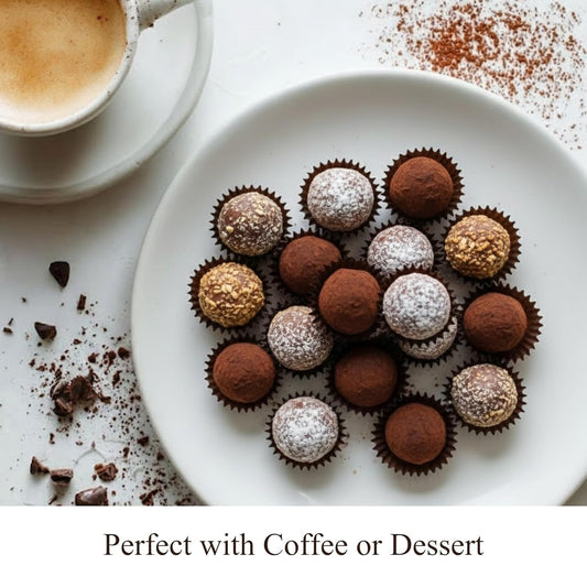 Andy Anand Assorted Belgian Chocolate Truffles Gift Box 16 pc – Handmade Creamy Filled Gourmet Chocolates - - Food & Beverages > Desserts & Sweets > Chocolate