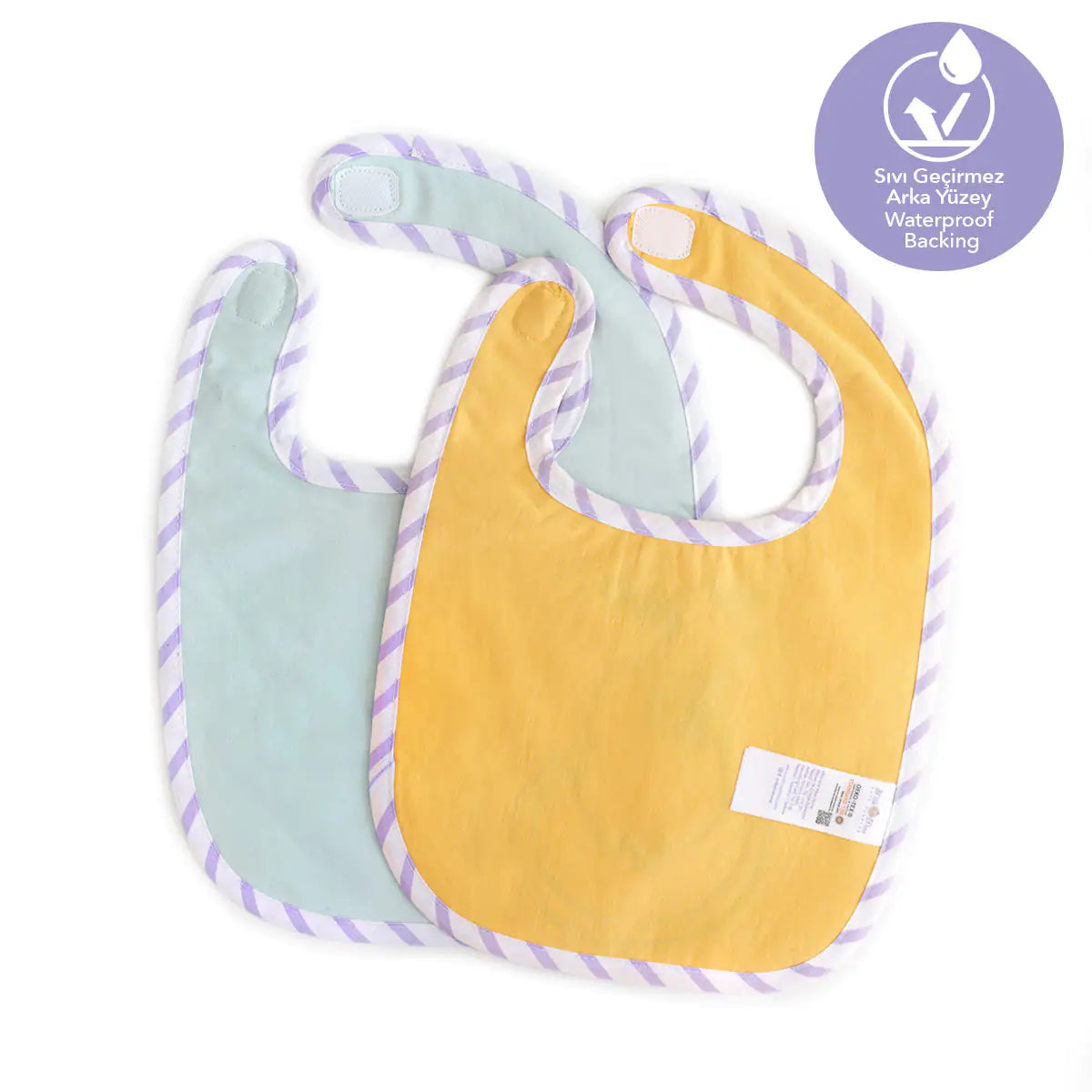 Milk&Moo Towel Bib Set of 2 Chubby Cat and Sangaloz Kia Day Design