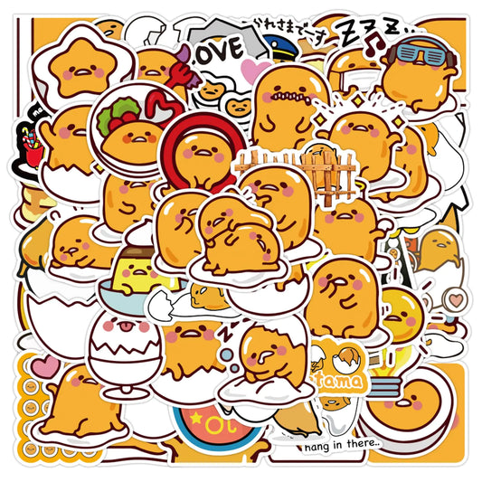 50Pcs Kawaii Cartoon Sticker Cute Sanrio Gudetam Stickers - - stickers
