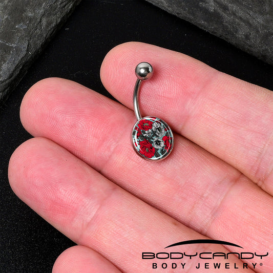 Blossom Creation Vibrant Bloom of Flowers Belly Ring by Onyx O - - BELLY RING