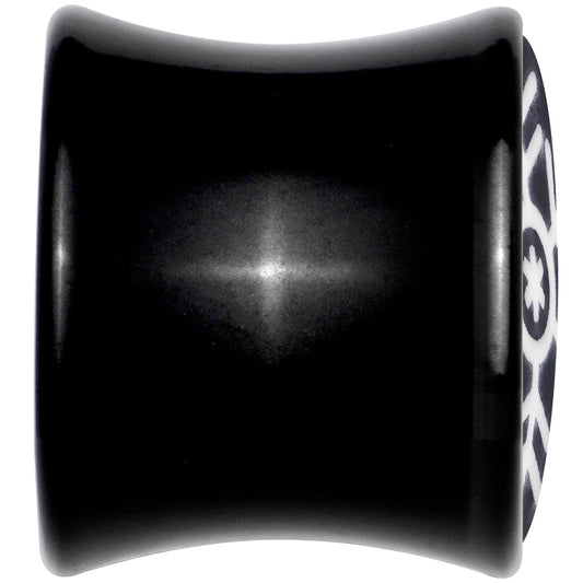 Glow in the Dark Holiday Snowflake Black Acrylic Saddle Plug Set by Onyx O - - PLUG Saddle