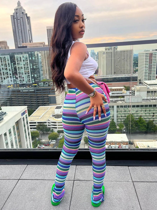 Kelly Striped Knitted Pants - Kia Day Design