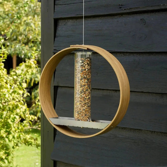 Wooden Circular Hanging Bird Feeder Kia Day Design