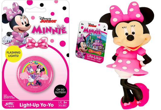JA-RU Disney Light Up YoYo and Stretchy Minnie Mouse Figure - - Toy