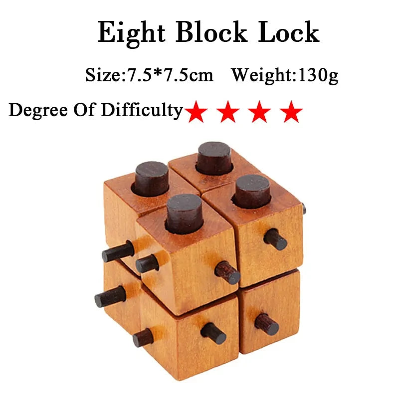 3D Wooden Brain Teaser Game - Kia Day Design