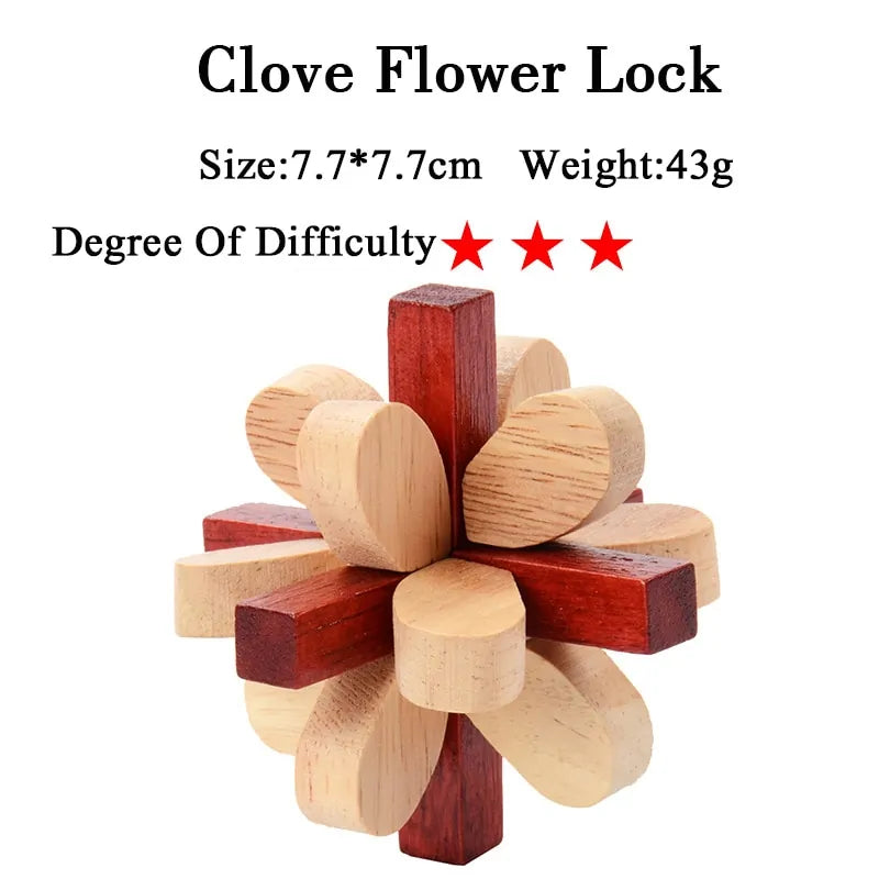 3D Wooden Brain Teaser Game - Kia Day Design
