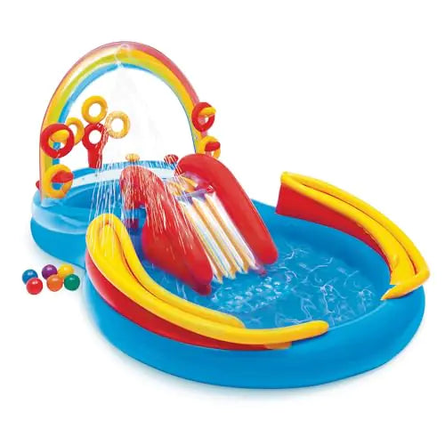 Intex Rainbow Ring Inflatable Play Center - - kids pool
