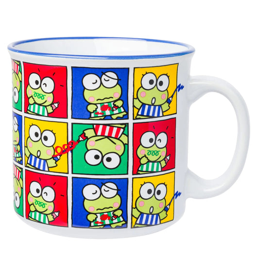 Sanrio Hello Kitty and Friends Keroppi Poses Grid Ceramic Camper Mug - - mug