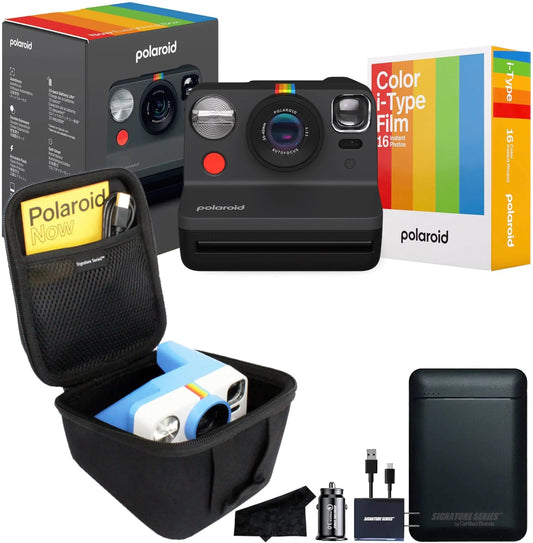 Polaroid Originals Now 2nd Generation I-Type Instant Camera with 16 Color Film Photos and Signature Charger Bundle Kia Day Design