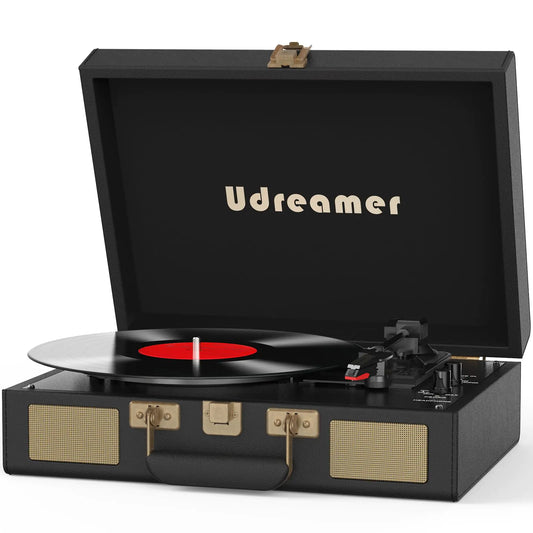 Suitcase Vinyl Record Player with Build-in Speakers - Kia Day Design