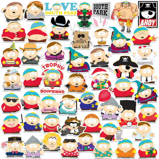 Officially Licensed South Park Cartman 50ct Vinyl Large Deluxe Stickers Variety Pack - - stickers