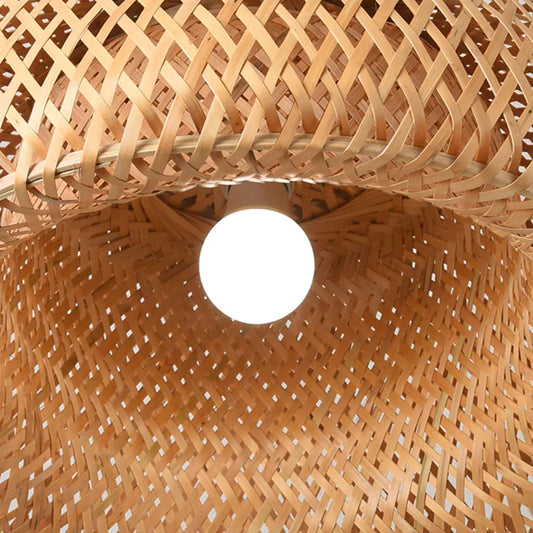 Woven Bamboo Pendant Light Kia Day Design
