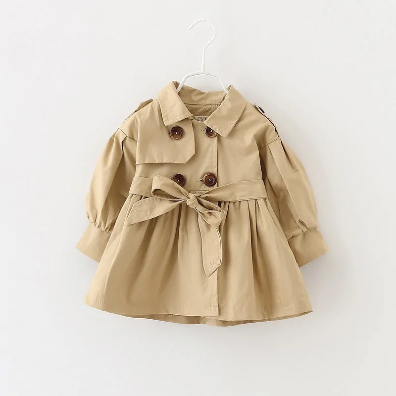Toddler Girl Spring Coats - Khaki 3T - baby coat