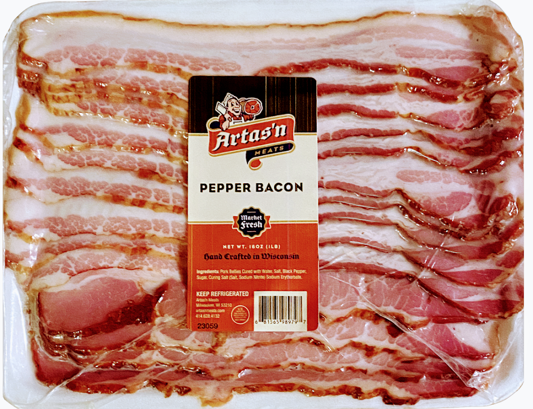 Pepper Slab Bacon Sliced- Artas'n Meats- {{Product type}}
