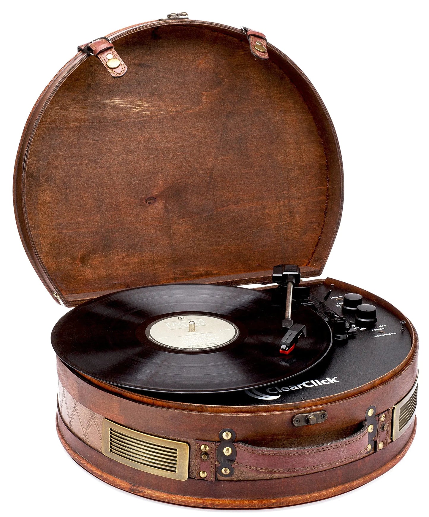 Round Vintage Suitcase Turntable with Bluetooth - Kia Day Design