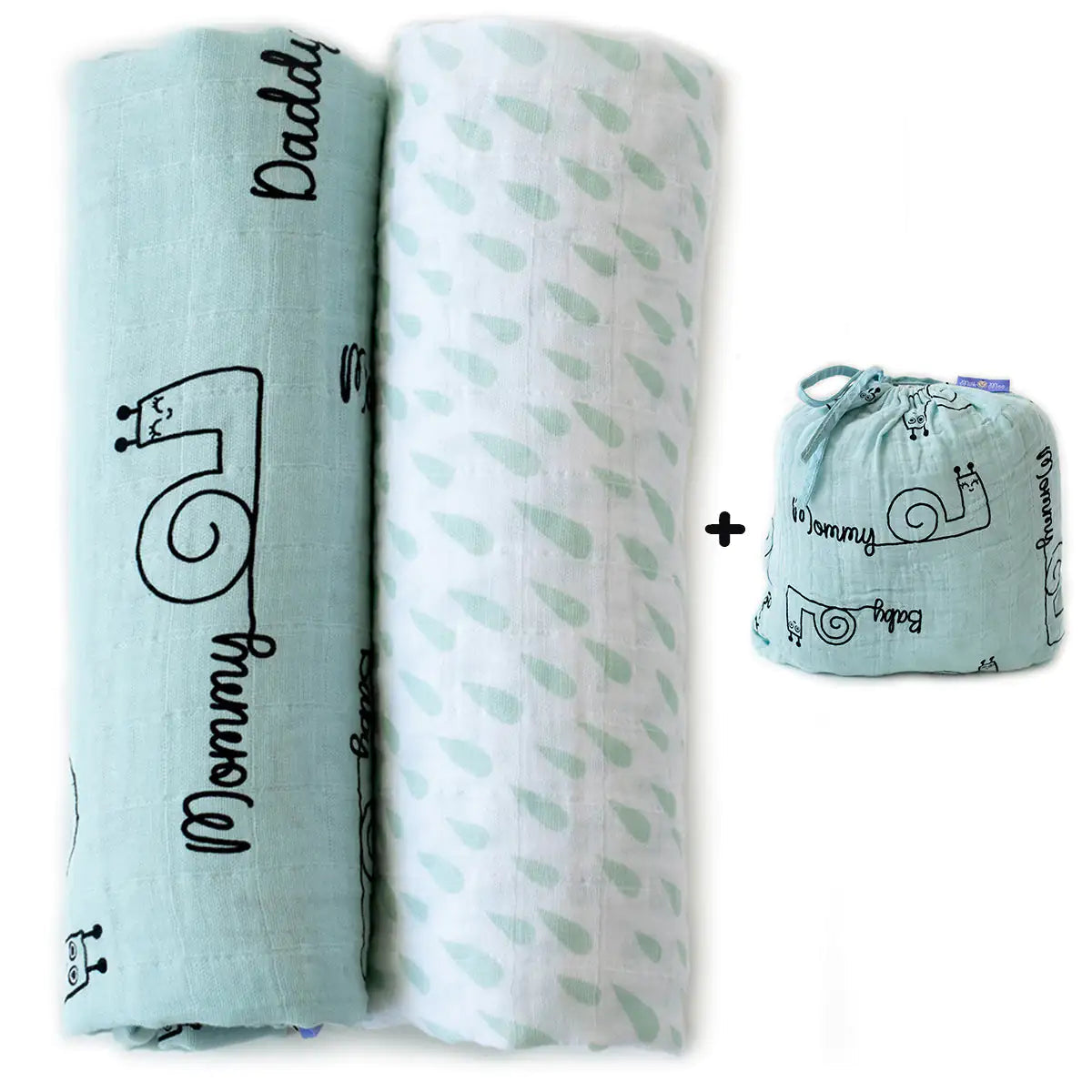 Milk&Moo Set of 2 Sangaloz Baby Muslin Swaddle Blanket Kia Day Design