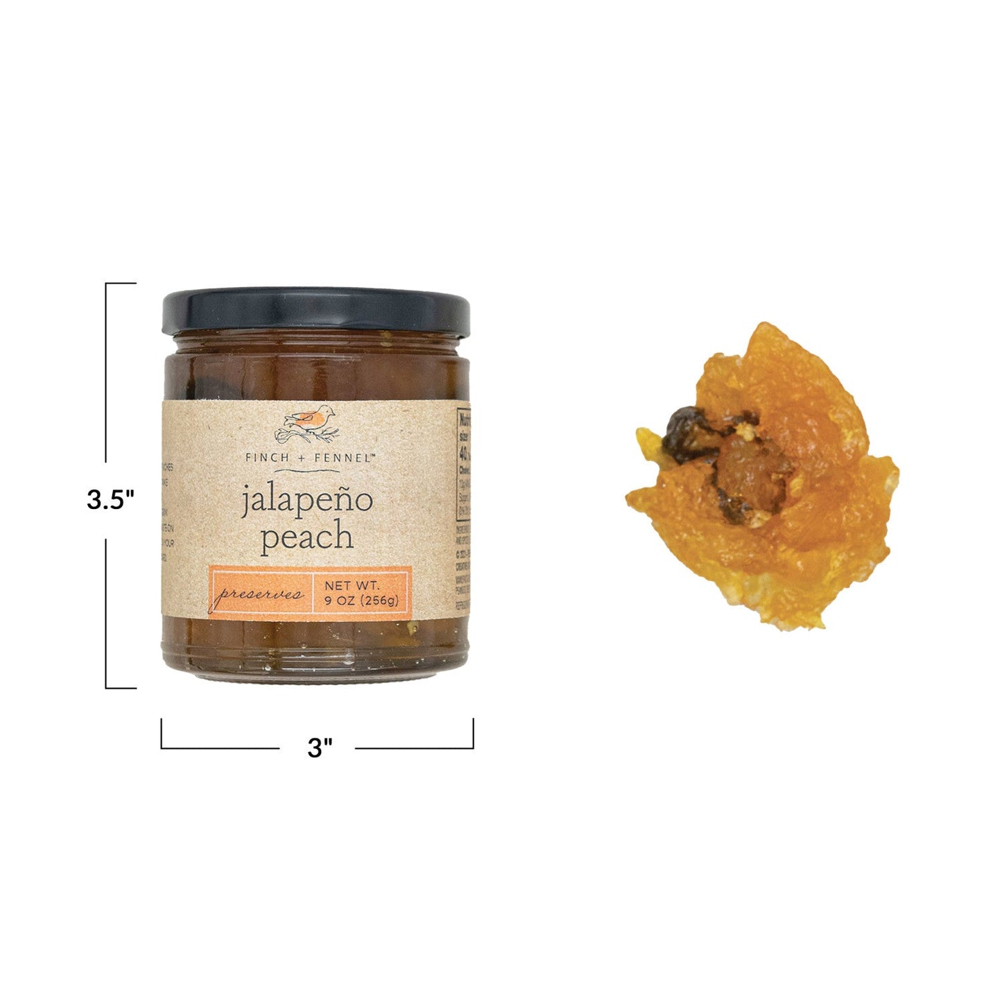 Jalapeño Peach Preserves - Sweet & Spicy Fruit Spread | Finch & Fennel - - Kitchen & Bath