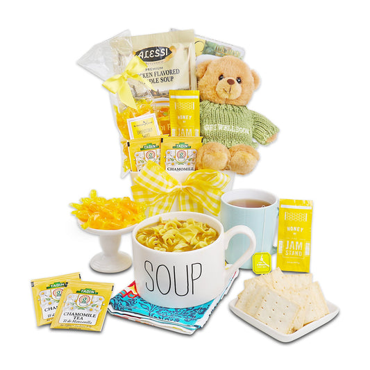 Hugs & Well Wishes Gift Basket - - Gift Baskets