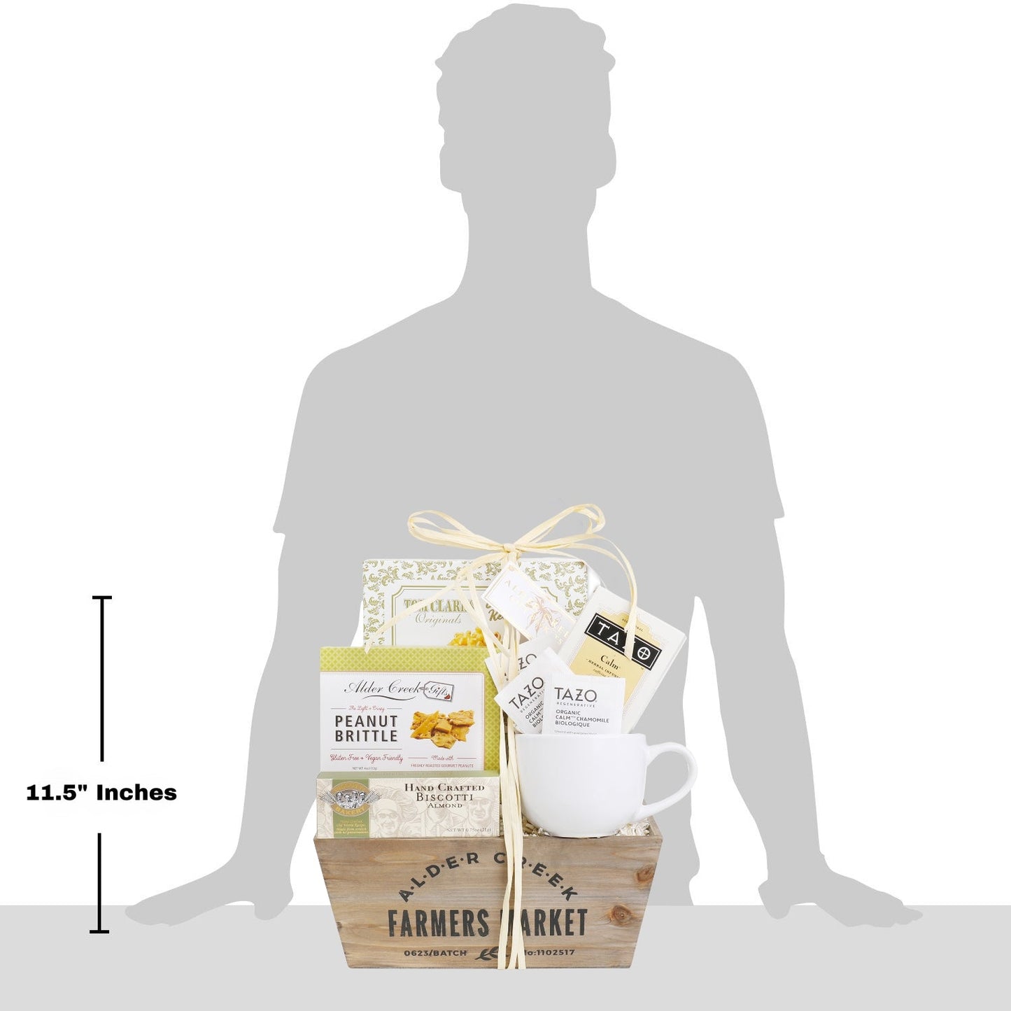 Serenity Tea Crate Gift Basket - - Gift Baskets