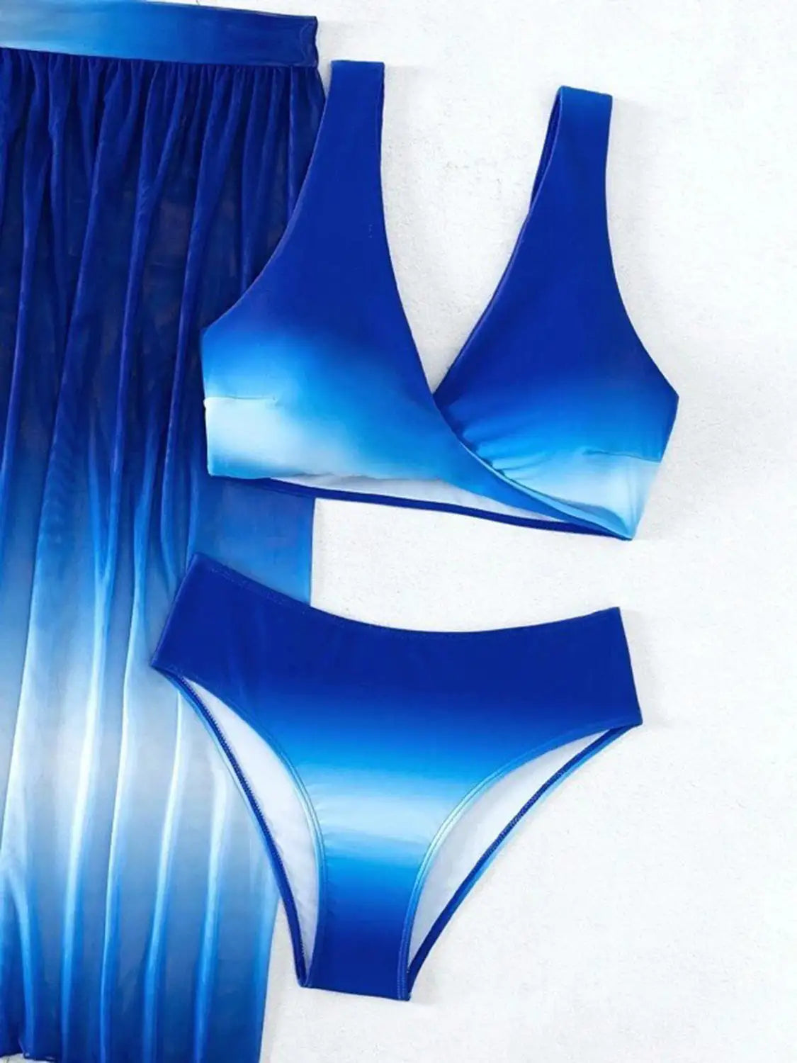 Wide Strap Three-Piece Swimsuit Kia Day Design