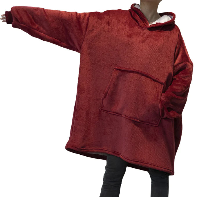 Fleece Wearable Blanket with Sleeves Big Pocket - Kia Day Design
