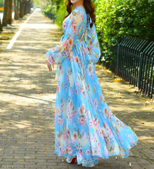 Maxi Dress Floral Printed - Kia Day Design