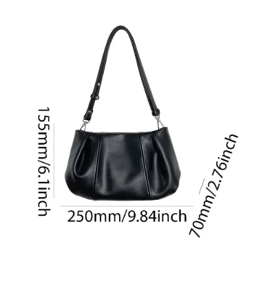 Women Ruched Shoulder Bag PU Leather Kia Day Design