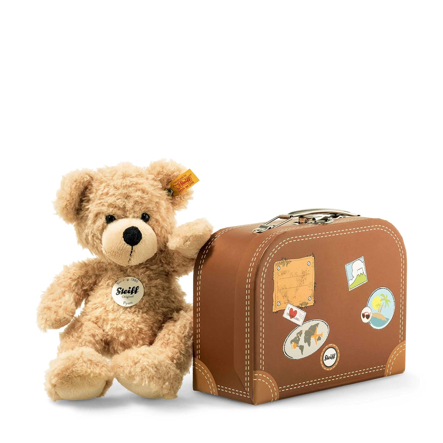 Steiff Fynn In Suitcase Tan 11 inches - Kia Day Design