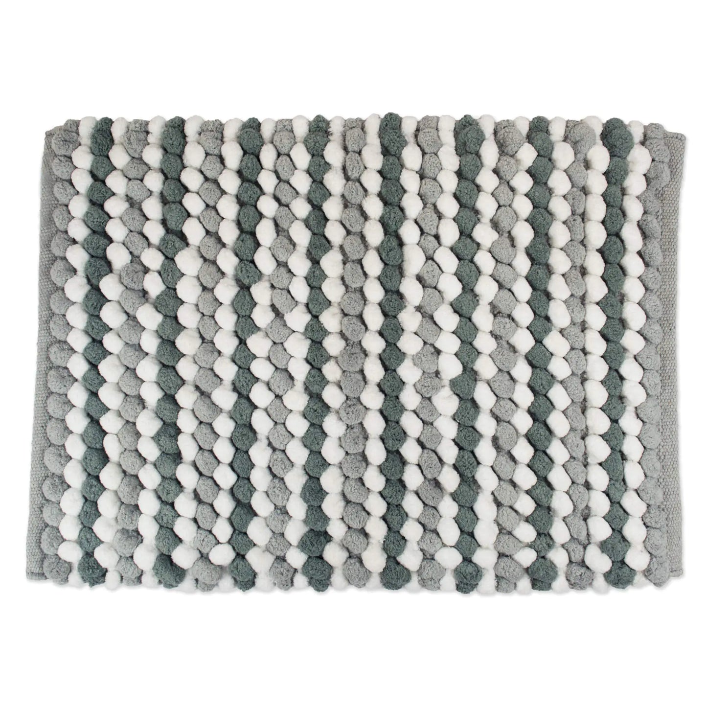 Gray Stripe Ultra Soft Chenille Bathmat - Kia Day Design