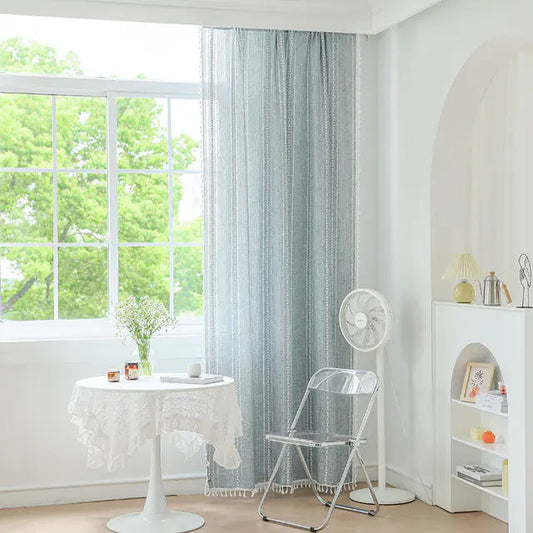 Faux Cotton Linen Semi-Blackout Curtains Kia Day Design