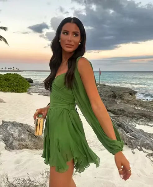 Summer Breeze V-Neck Mini Dress - Kia Day Design