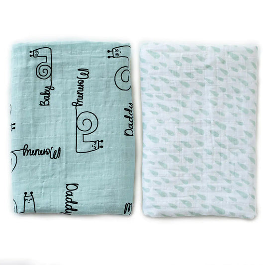 Milk&Moo Set of 2 Sangaloz Baby Muslin Swaddle Blanket Kia Day Design