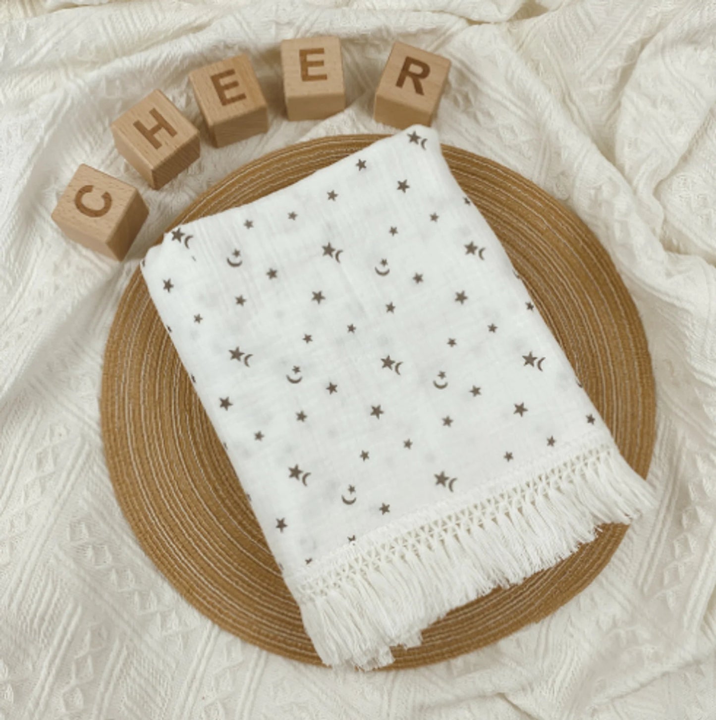 Cute Bear Muslin Cotton Baby Blanket Kia Day Design
