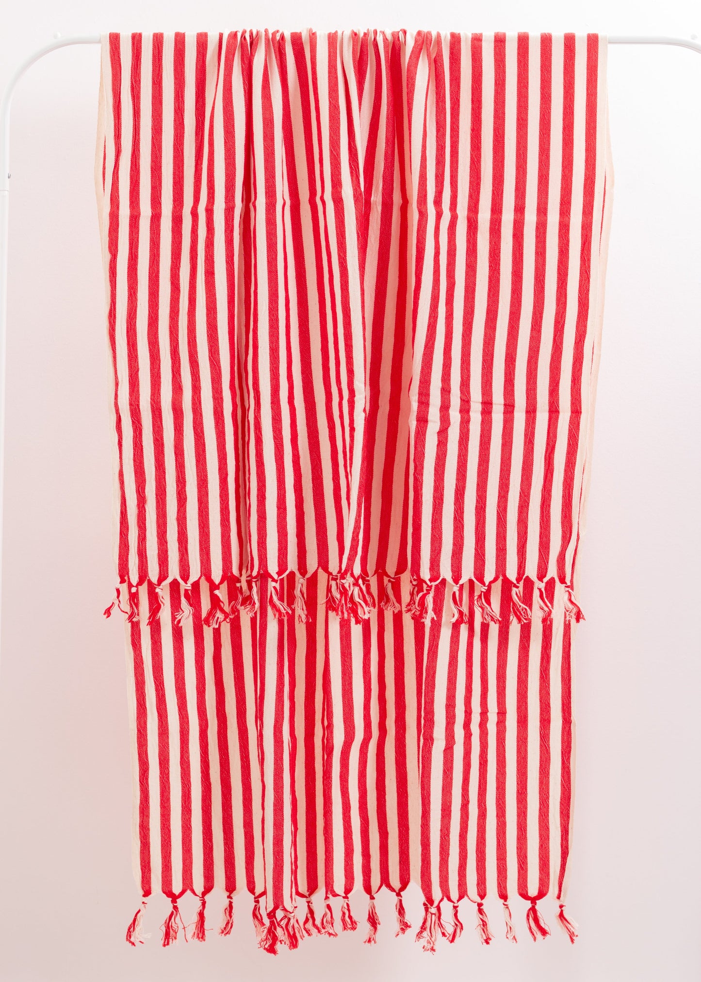 Girit Red Cotton Linen Towel - - Towels