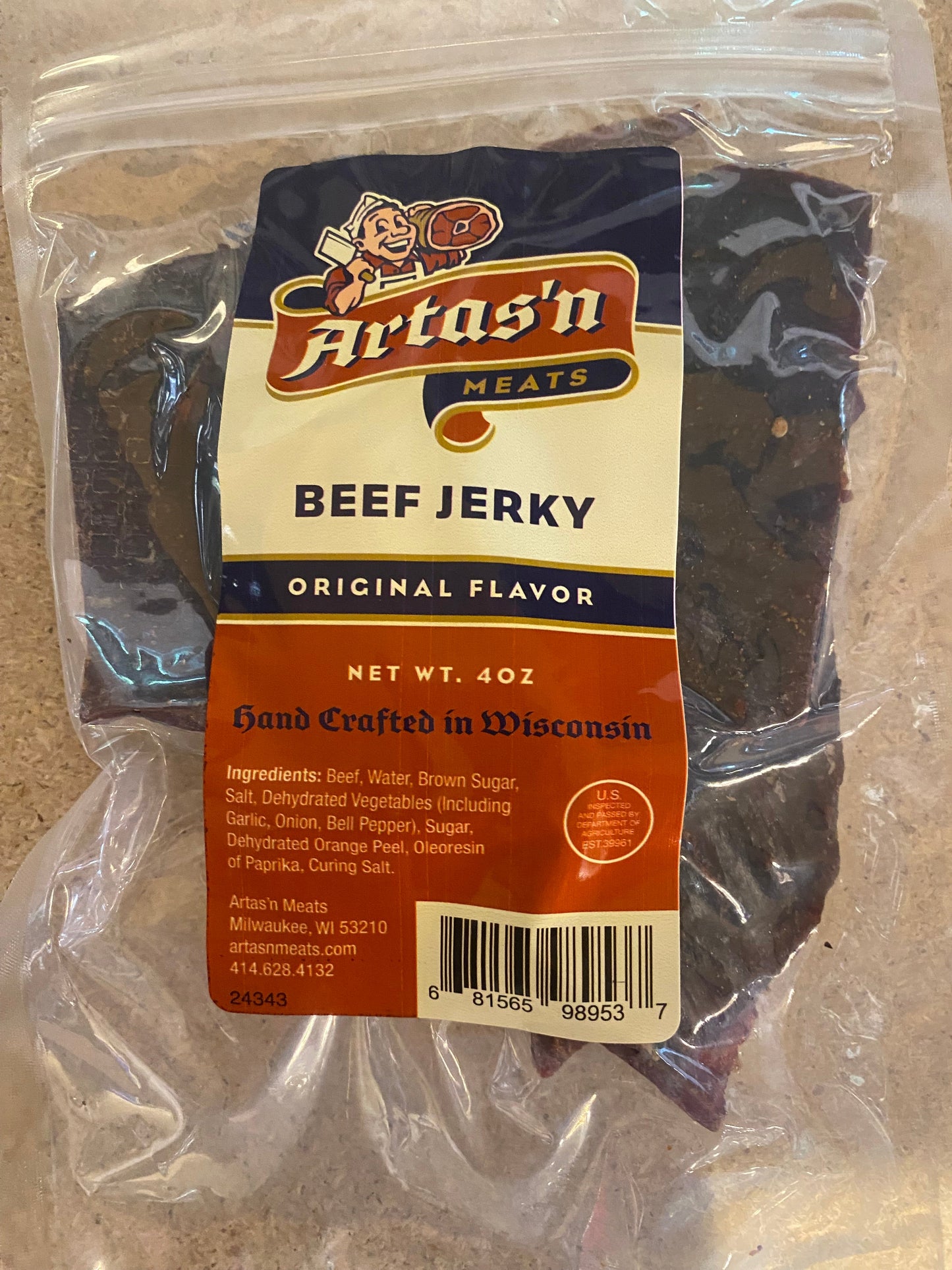 Original Beef Jerky- Artas'n Meats- {{Product type}}