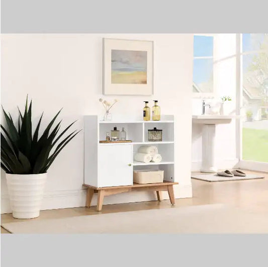 Floor Cabinet with Solid Wood Base - Kia Day Design