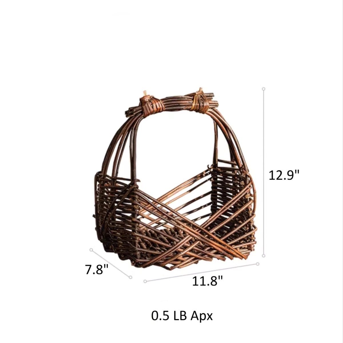 Artisan Willow Carry Basket - -