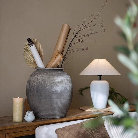 Large Antique Ceramic Pot - - planter