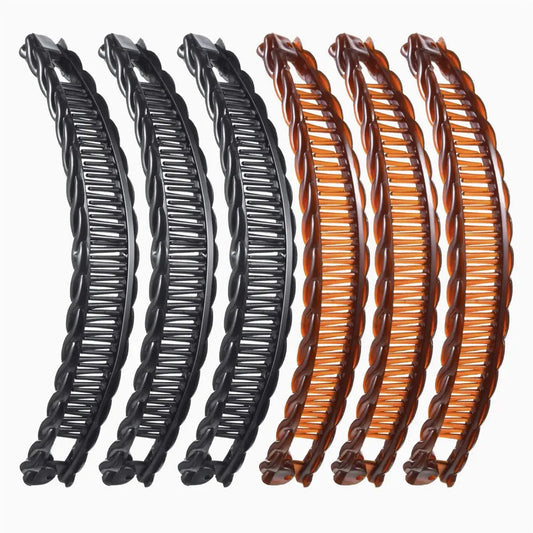 6 Pieces Ponytail Hair Clips For Girls Banana Kia Day Design