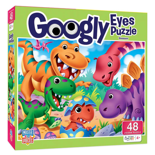 Dinosaurs with Googly Eyes Master Pieces – 48 Piece Jigsaw Puzzle for Kids 4+ - Kia Day Design