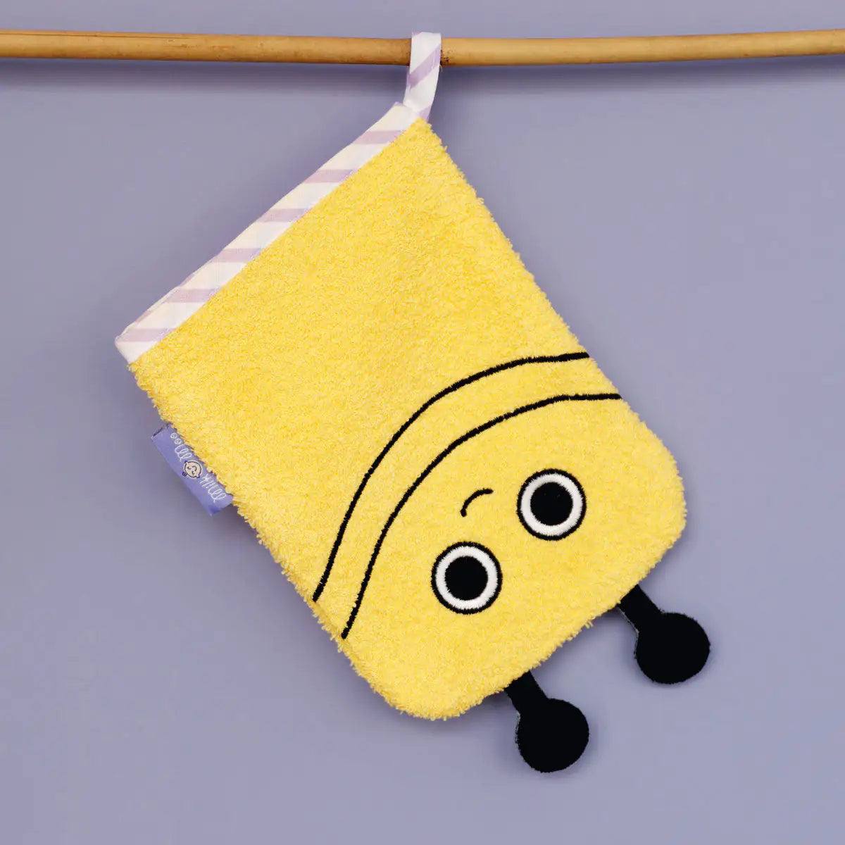 Milk&Moo Buzzy Bee Bath Glove, 100% Cotton, Ultra Soft, for Kids Kia Day Design