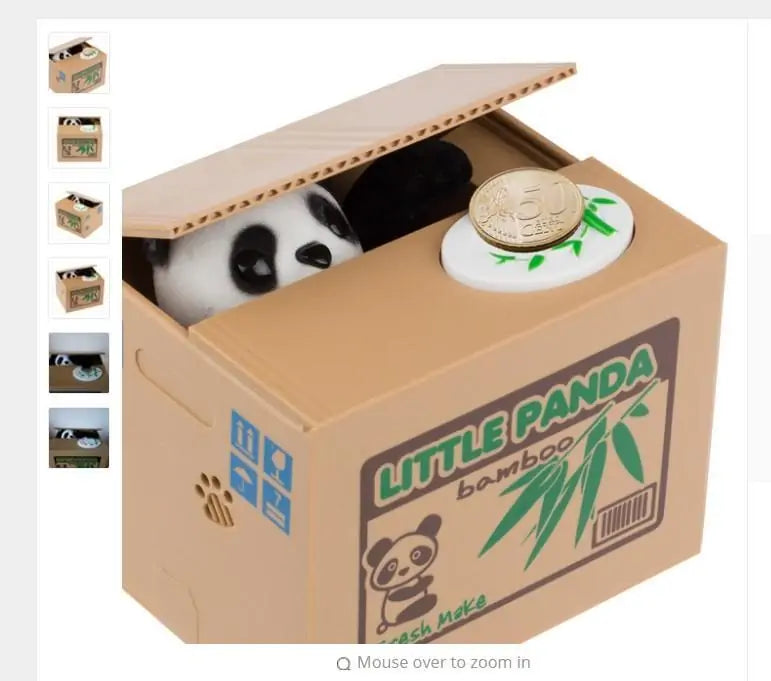 Cute Panda Thief Piggy Banks Kia Day Design