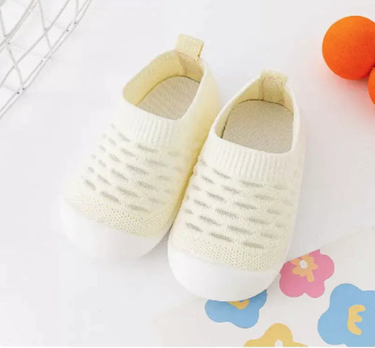 Baby Non-Slip Soft Sole Walking Shoes Off white