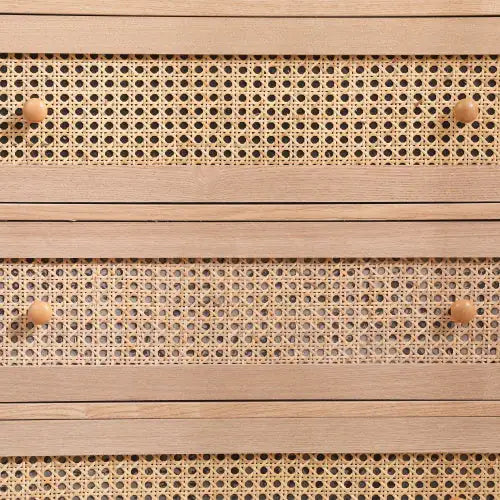 3-Drawer Rattan Storage Cabinet - Kia Day Design