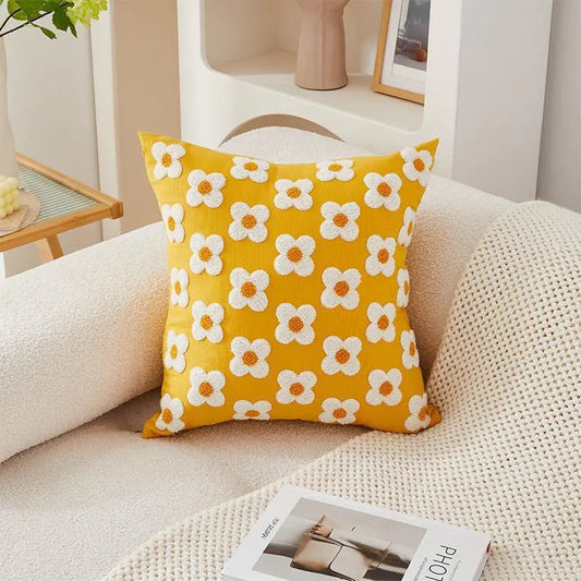 Floral Embroidered Pillow - Kia Day Design