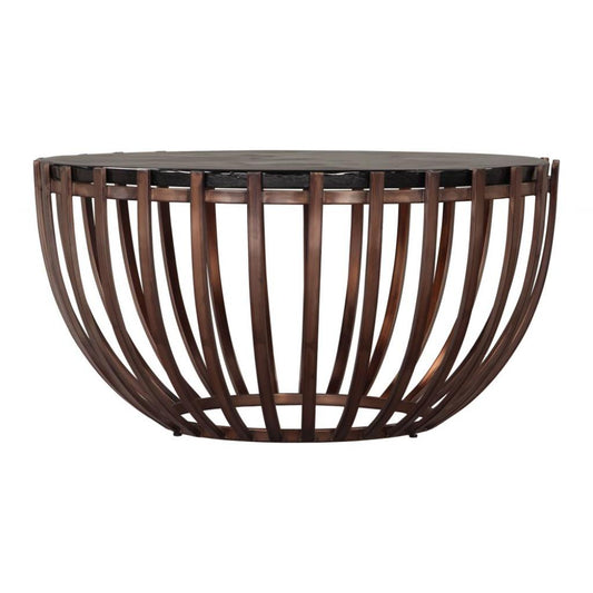 Kafig Iron Frame Round Coffee Table - - Coffee Tables