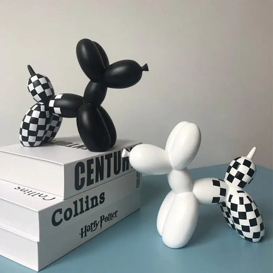 Checkerboard Balloon Dog Sculpture Kia Day Design