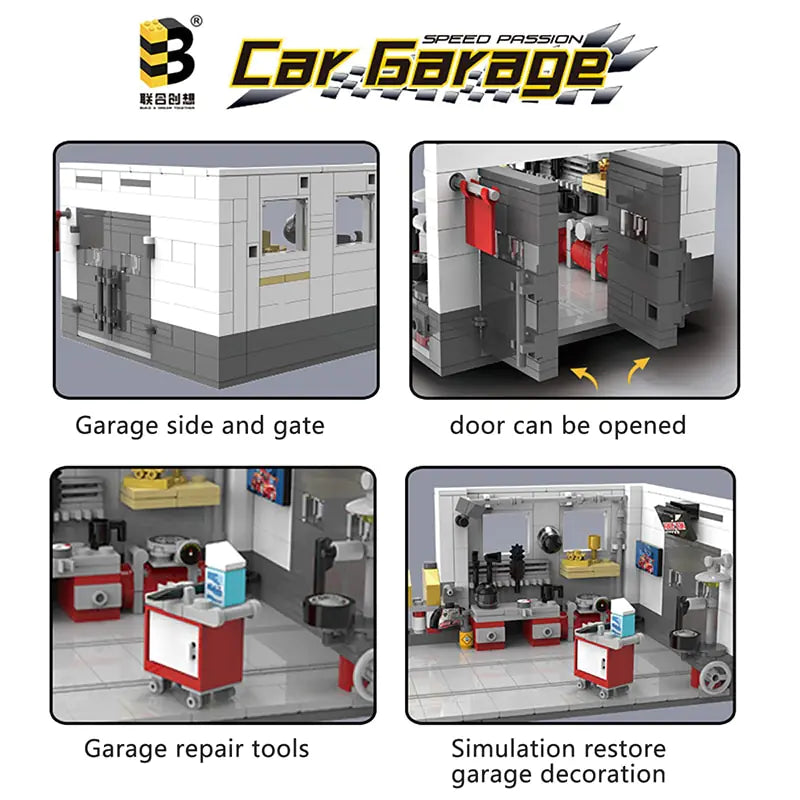 Building Block Garage Car Toys Kia Day Design