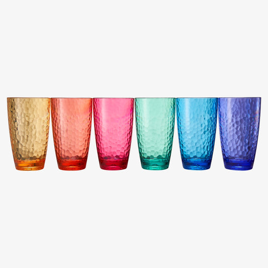 Madrid Acrylic Highball Glassware Set of 6 - - Highball