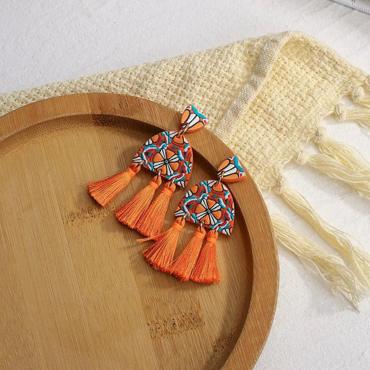 Colorful Semicircle Acrylic Earrings - Kia Day Design